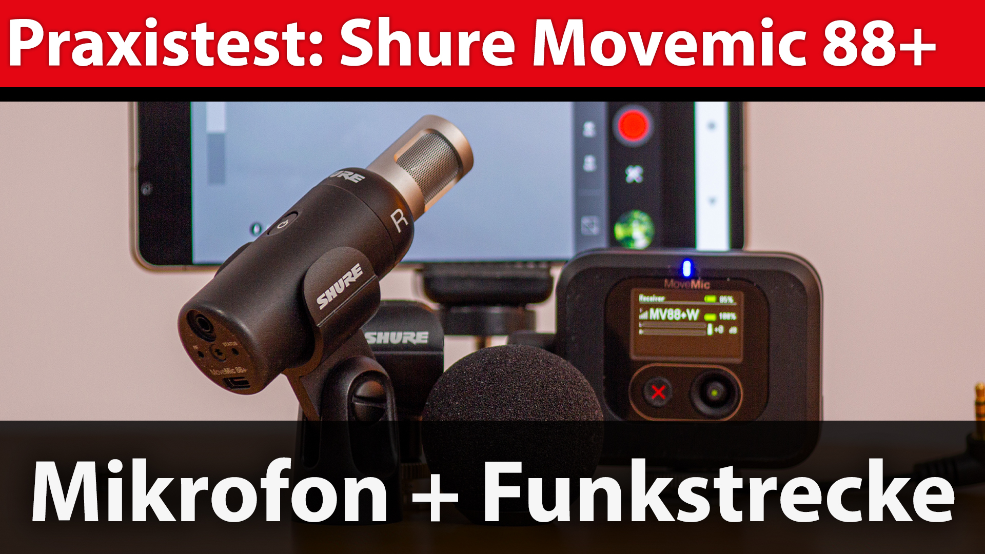 Praxistest: Shure MoveMic 88+ –  drahtloses Stereo-Mikrofon
