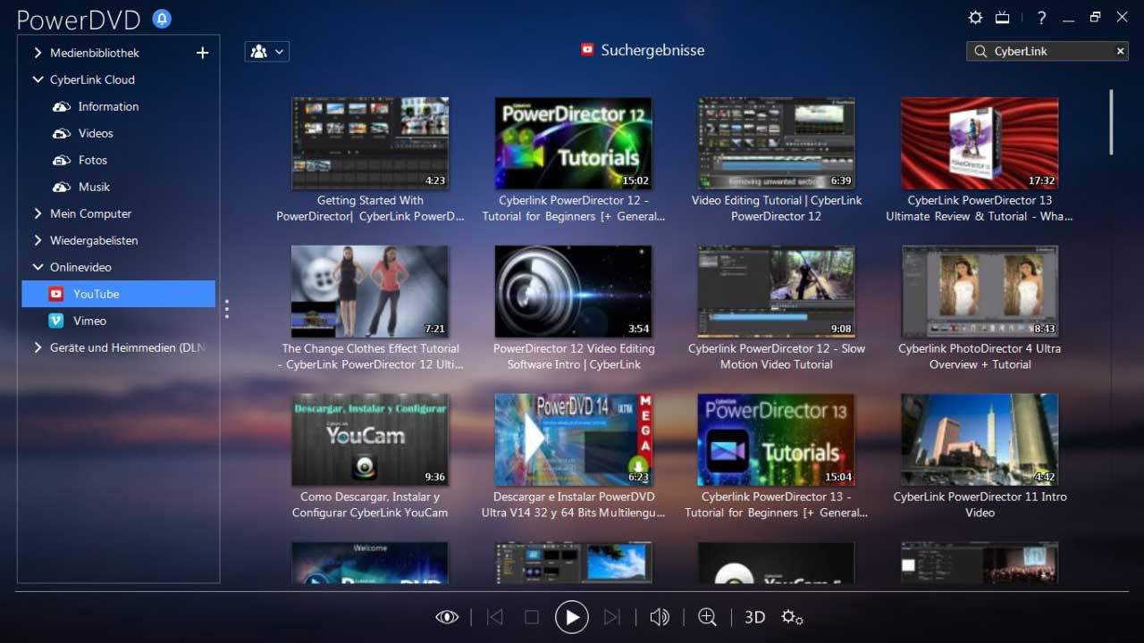 powerdvd 15 bibliothek web