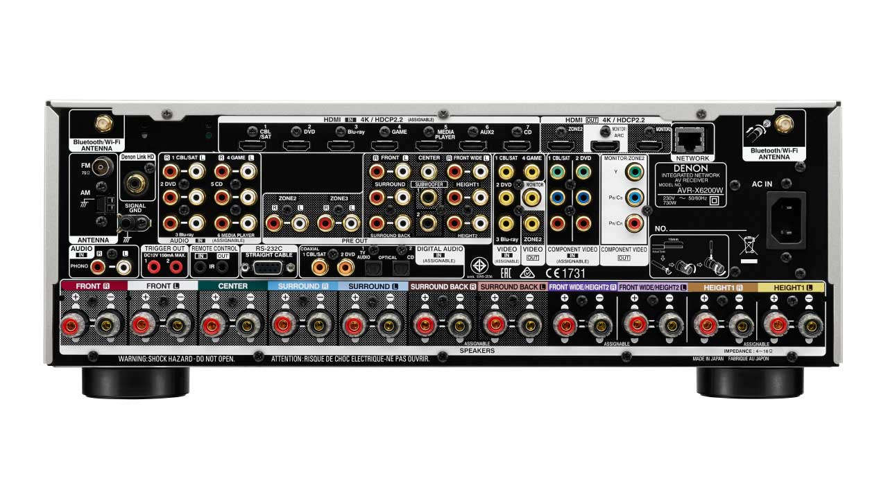 Denon AVR-X6200WBK-E2 back web