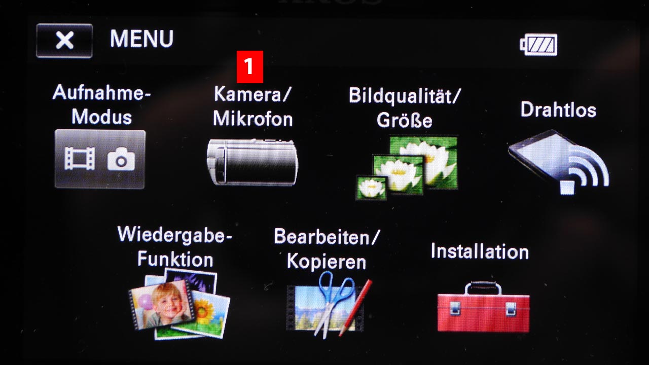 sony fdr ax53 ton einstellung web