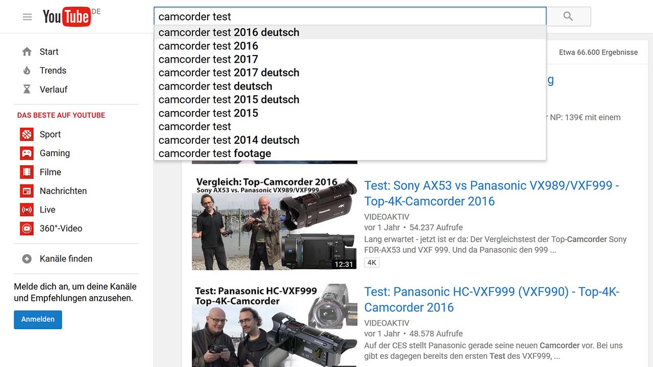 YouTube Ratgeber yt suche 2 web