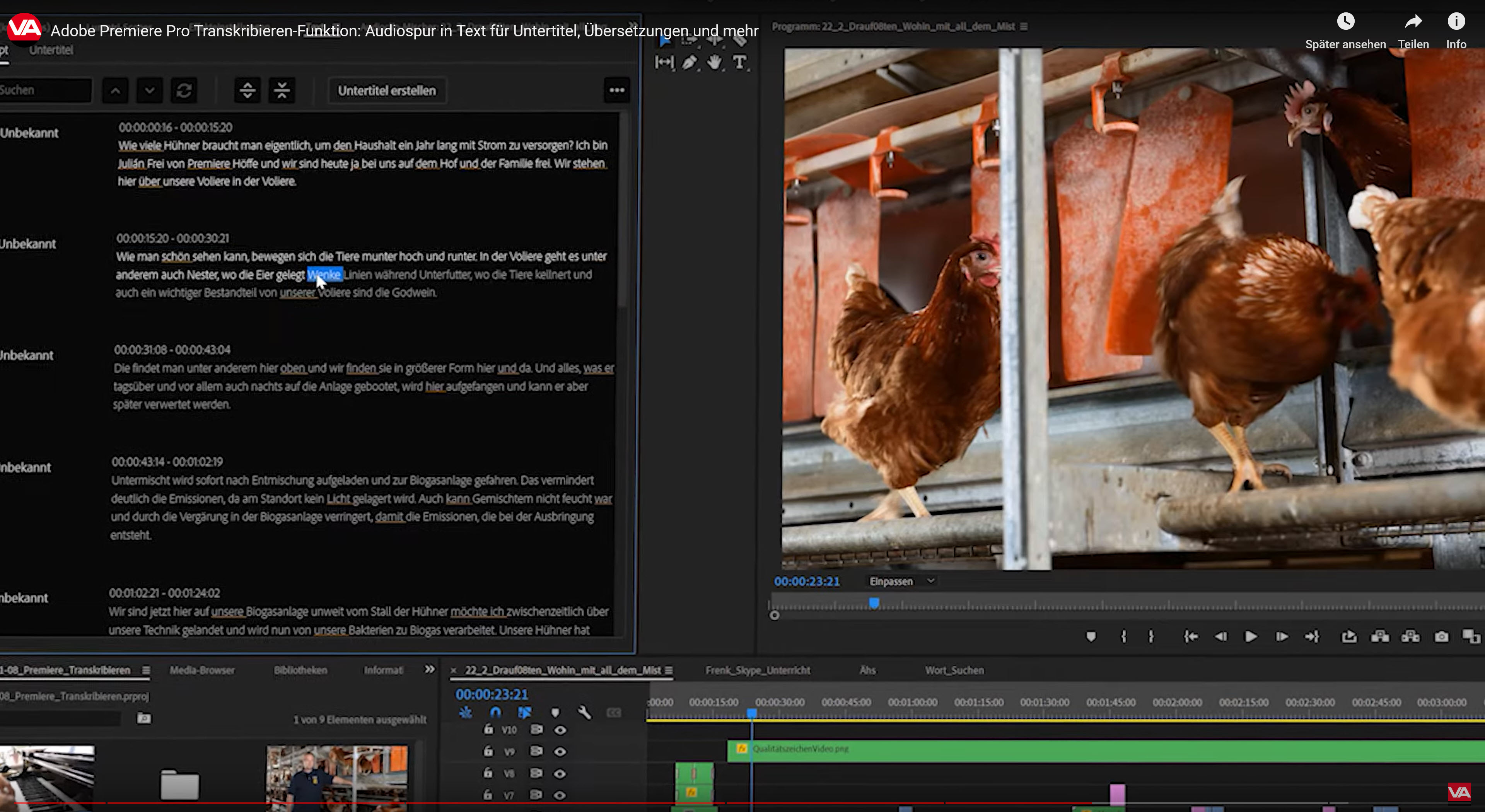 Untertitel In PremierePro