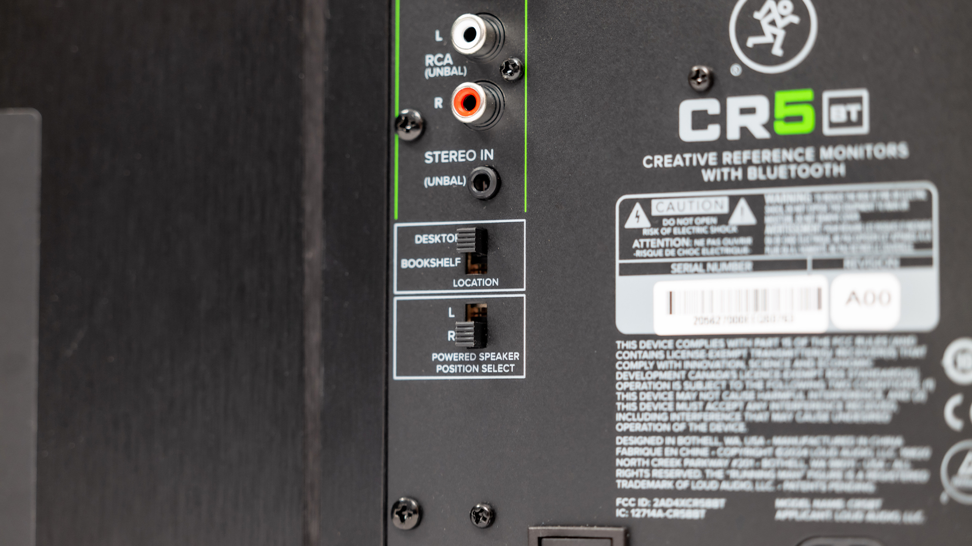 Mackie CR5BT Schalter