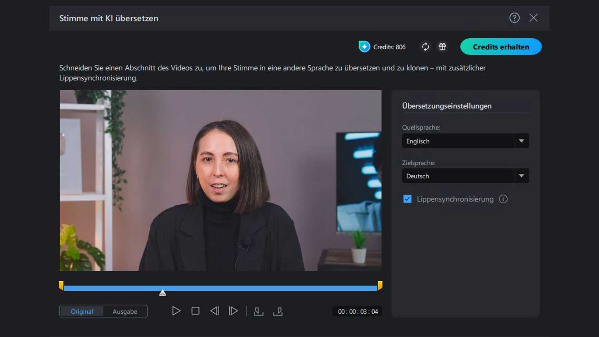 CL powerdirector voice translator video