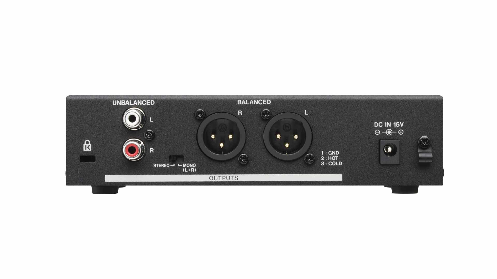 Tascam RX BT10 rear pr
