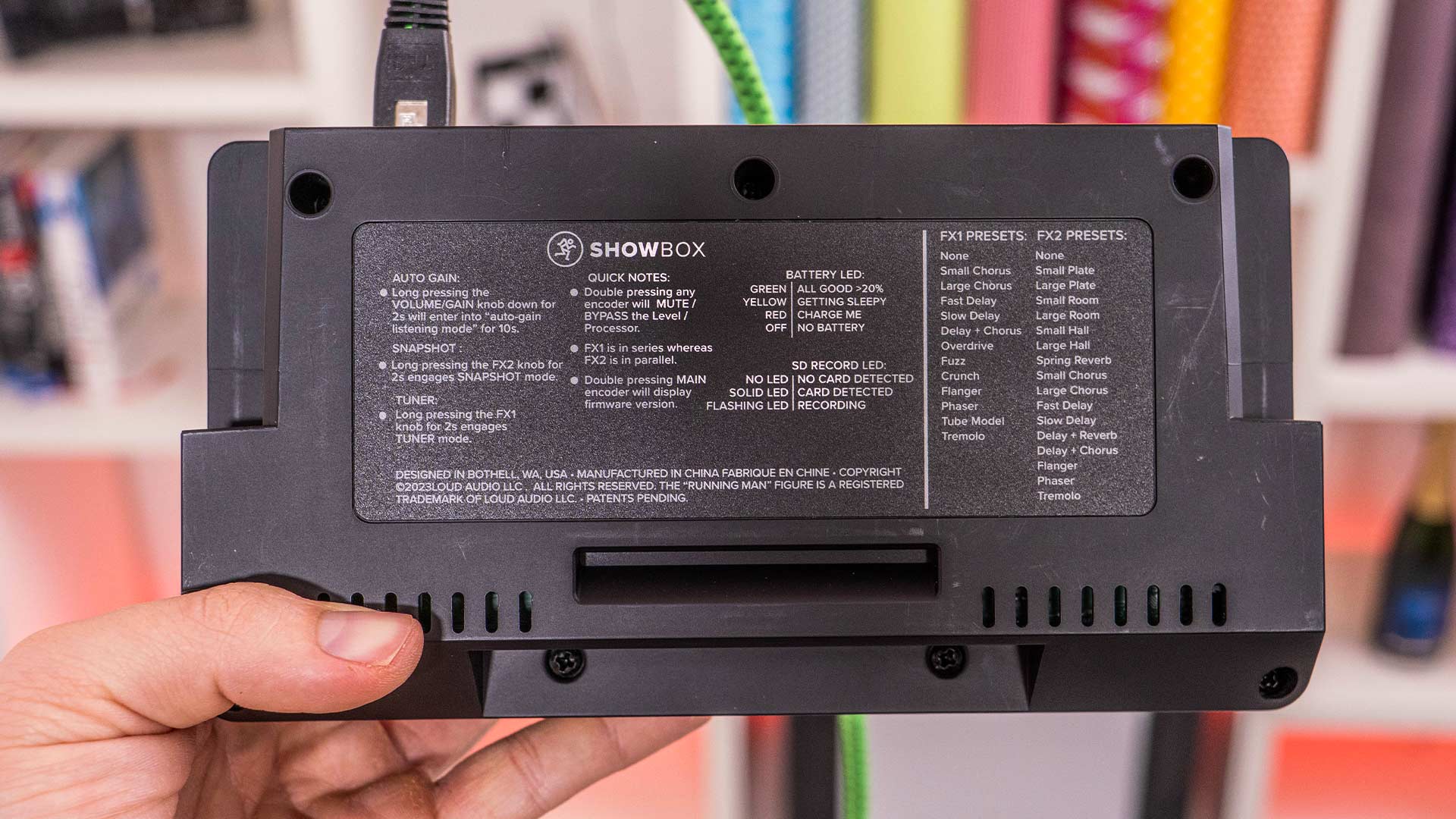 Mackie Showbox Mischer Rueckseite