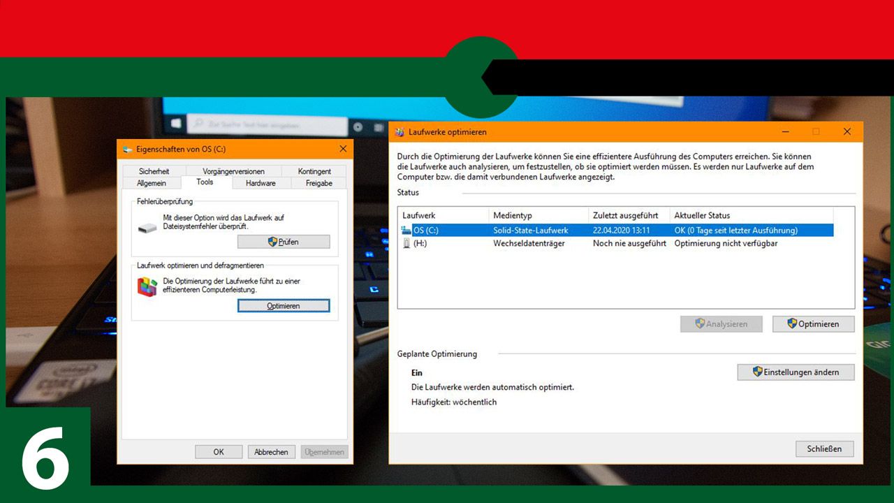Ratgeber: Systempflege fu00fcr Windows-10-PC - Systemplatte optimieren