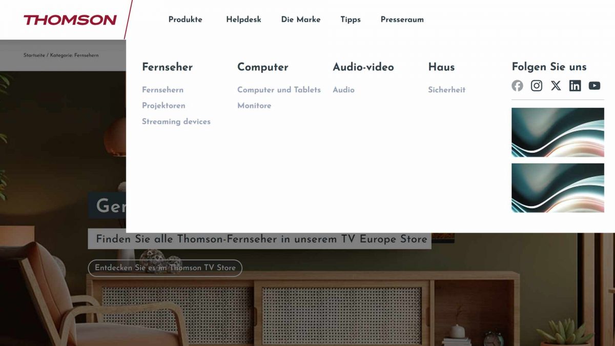Thomson und TVue: neuer Lizenzpartner für die TV-Kategorie