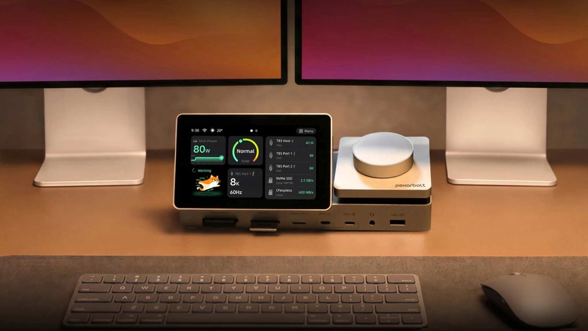 Pexar PexarBolt Ultra: Thunderbolt-5-Dock mit 5-Zoll-Touchscreen