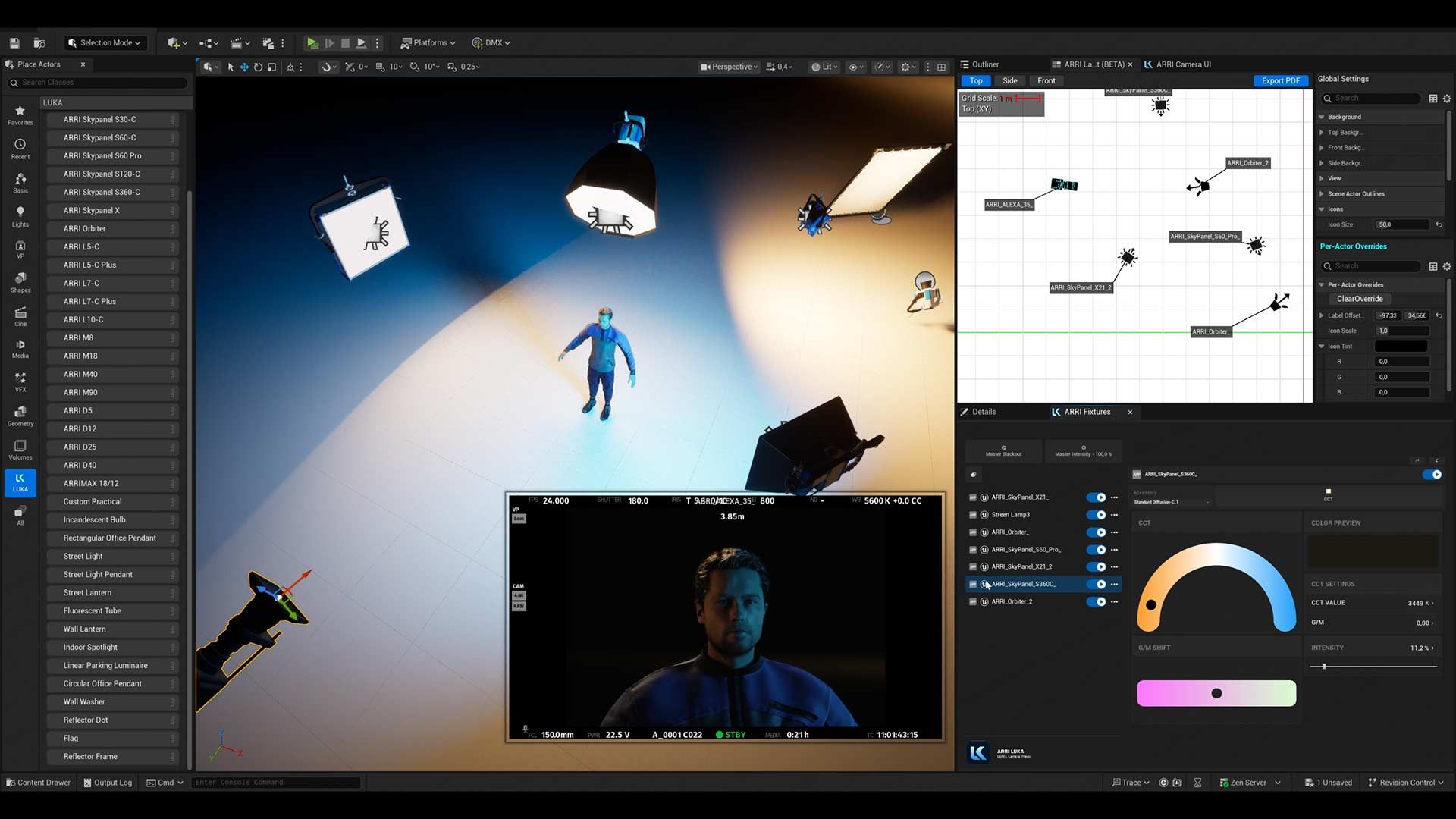 Arri Luka: Unreal Engine-Plugin für die Simulation von Drehsetups