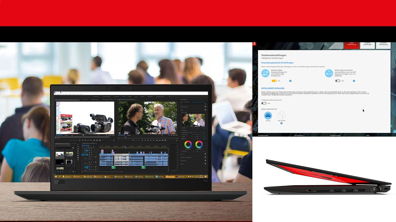 Lenovo ThinkPad P52s: mobile Workstation im Test mit vier Schnittprogrammen