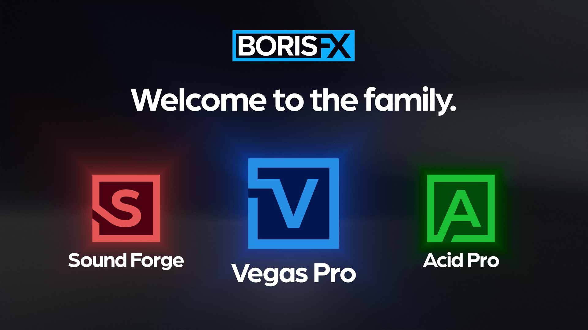 Boris FX erwirbt Vegas Pro, Sound Forge und Acid Pro