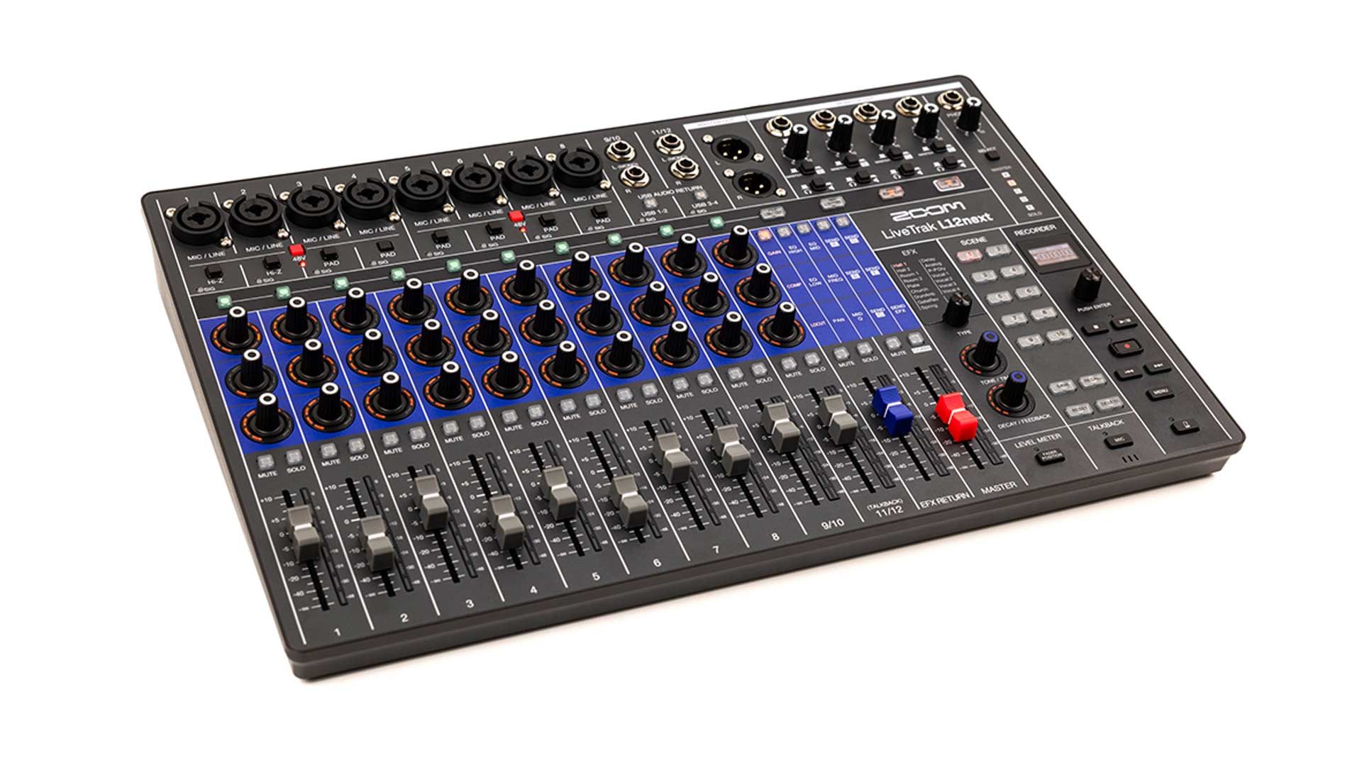 Zoom LiveTrak L12next: Ton-Mischer und 32-Bit Float-Recorder