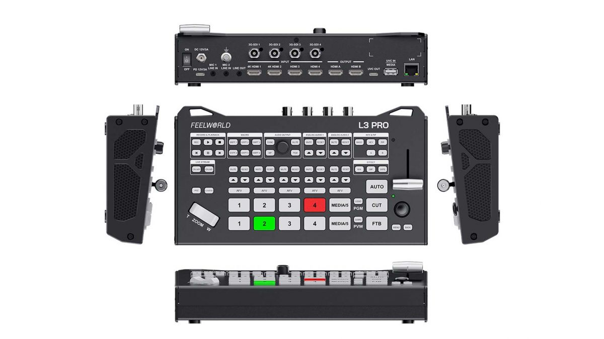 Feelworld L3 Pro: Videomischer mit 10 Eingängen und 5 Kanälen