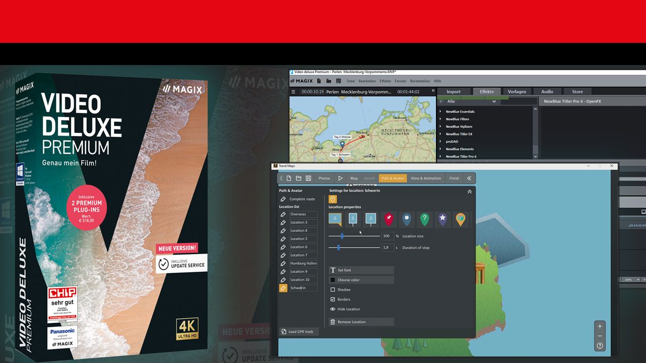 Magix Video Deluxe 2020: Amateur-Schnittsoftware plus Travel Maps im Test