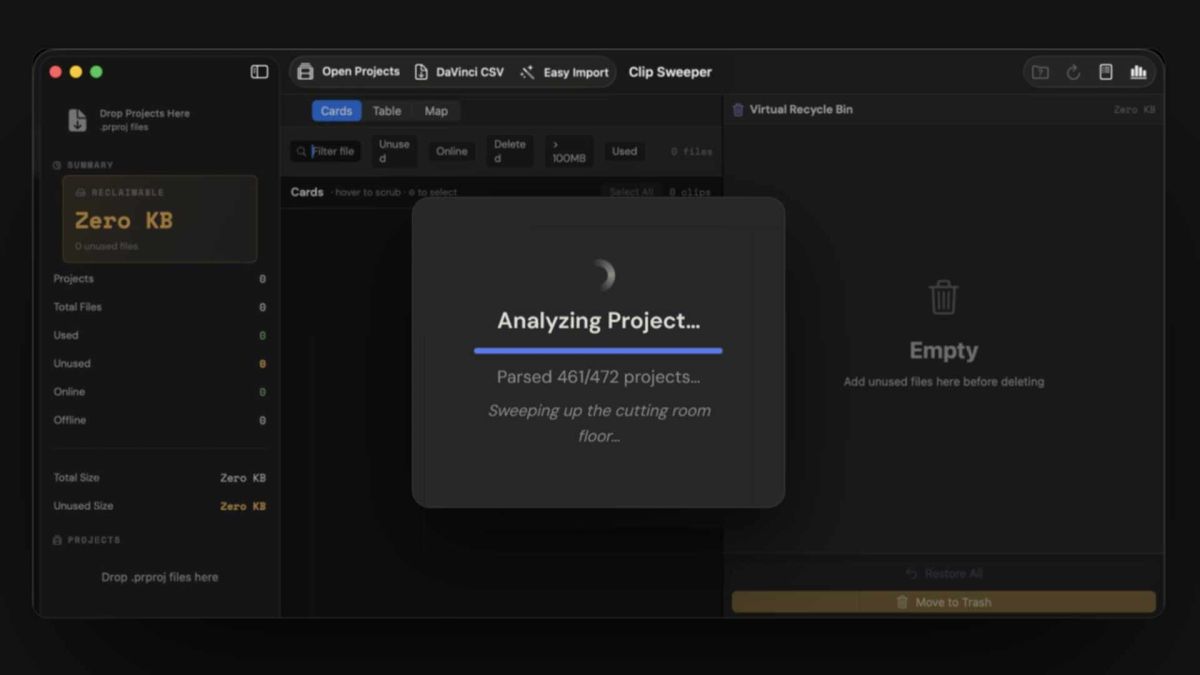 Clip Sweeper: Mac-App räumt Videoprojekte auf
