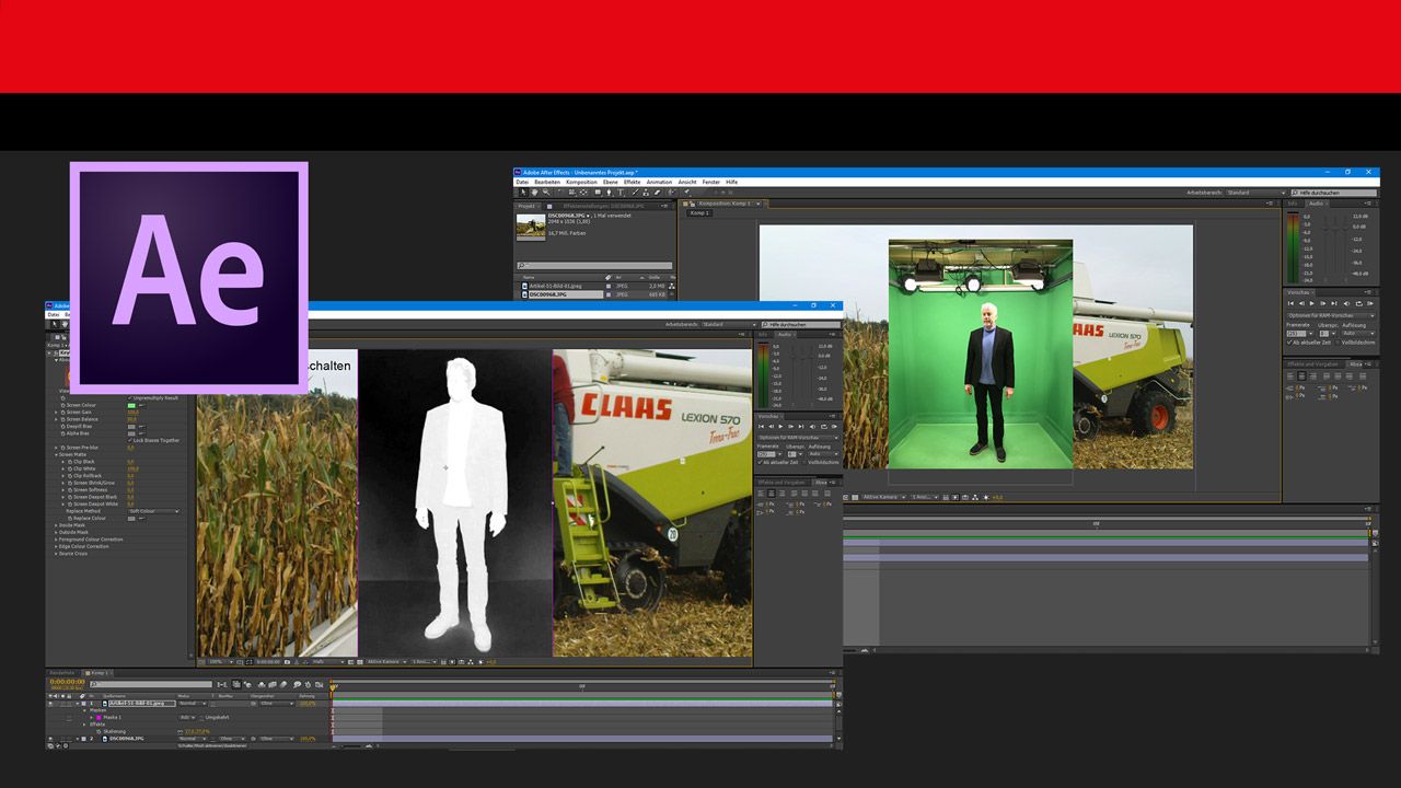 Workshop: Greenscreen ausstanzen in Adobe After Effects