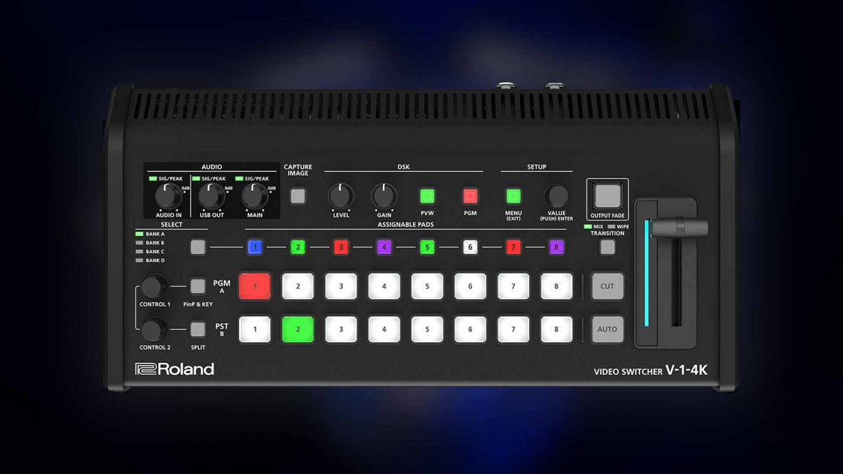 Roland V-1-4K: Kompakter 4K-Bildmischer mit integrierter PTZ-Steuerung
