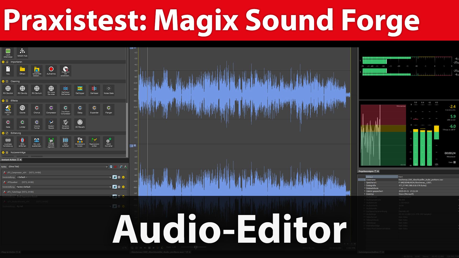 Praxistest: Magix Sound Forge Pro 18 Suite - der Dinosaurier lebt