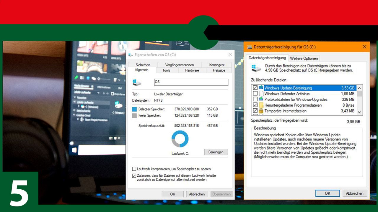 Ratgeber: Systempflege fu00fcr Windows-10-PC - Systemlaufwerk bereinigen