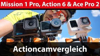 Actioncam-Vergleich: GoPro Mission 1 Pro gegen Insta360 Ace Pro 2 und DJI Osmo Action 6