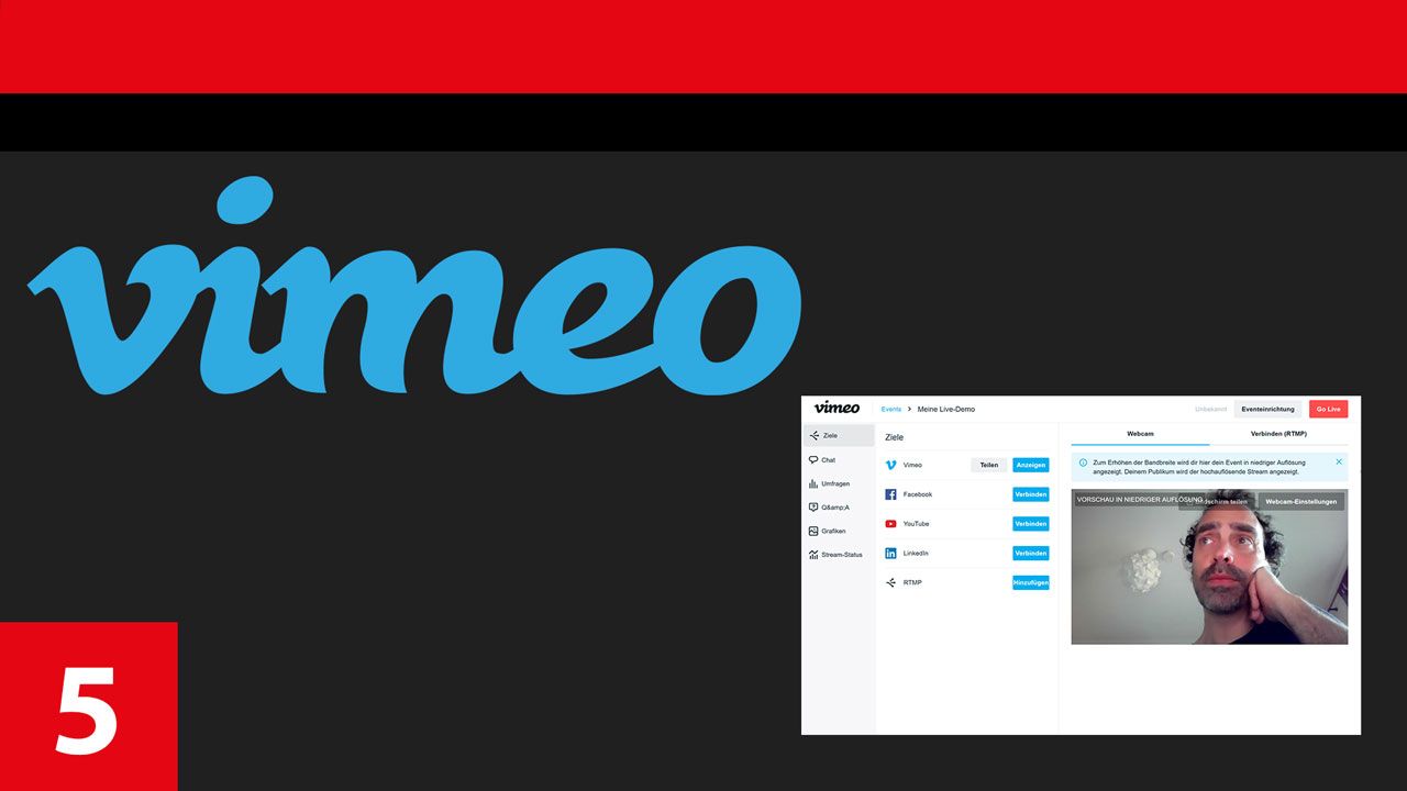 Streaming-Plattformen: Zielgruppe und Funktionen - Vimeo
