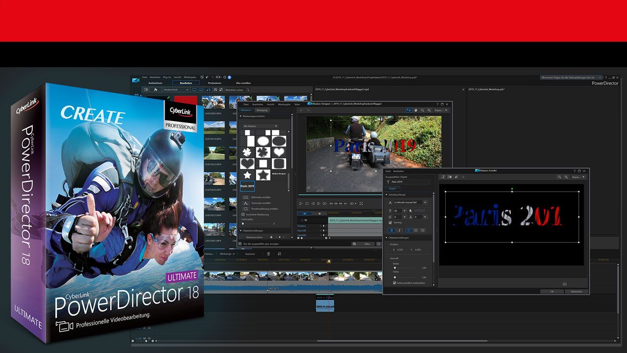 Workshop: kreative Masken-Titel - CyberLink PowerDirector